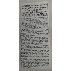 article de presse Réunion: Lettre par Avion 1929 Réunion France par Goulette & Marchesseau  RRR