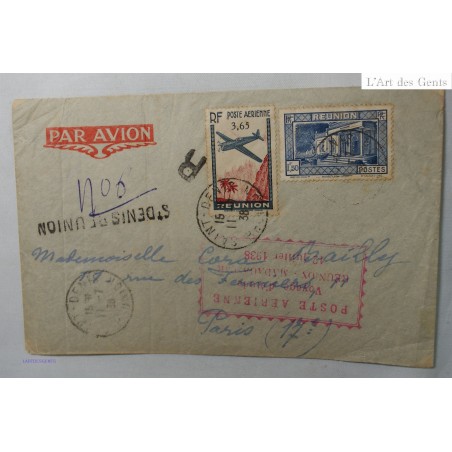 Réunion: Lettre  Réunion Paris 1938 Voyage d'étude, lartdesgents.fr Réunion: Lettre  Réunion Paris 1938 Voyage d'étude, lartdesgents.fr