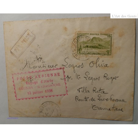 Réunion: Lettre  Réunion Madagascar 12-07- 1938 Voyage d'étude, lartdesgents.fr