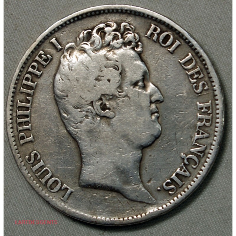 L. Philippe Ier- 5 Francs 1831 B tranche en relief, lartdesgents
