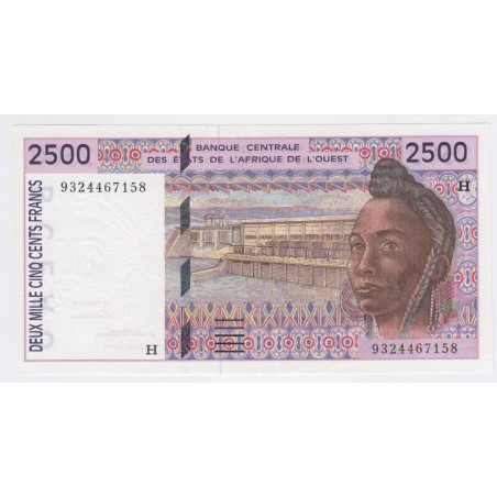 Afrique de L'Ouest Beau Billet Neuf 2500 Francs 1993 P612Hb lartdesgents.fr