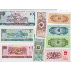 lot de 9 Billets CHINE neufs  lartdesgents.fr