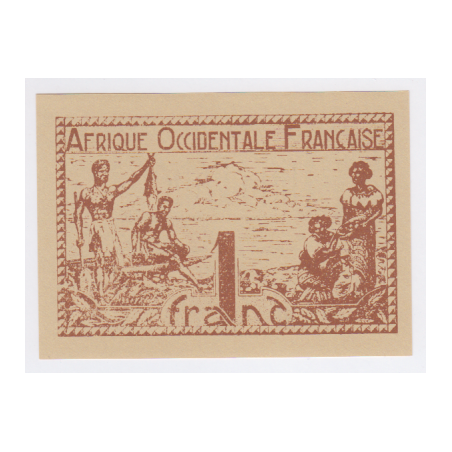 Billet Banque Afrique Occidentale Française 1 Franc nd 1949 Neuf lartdesgents.fr