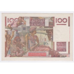 Billet France 100 Francs Jeune Paysan 4-09-1952, G.466  n°36003, SPL lartdesgents.fr