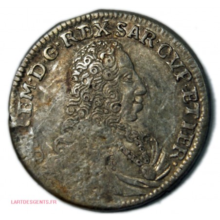 Italia Savoie Sardegne - Carlo Emanuele III 1734, 5 Soldi tipo I, lartdesgents