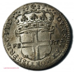 Italia Savoie Sardegne - Carlo Emanuele III 1735, 5 Soldi tipo I, lartdesgents