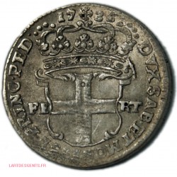 Italia Savoie Sardegne - Carlo Emanuele III 1735, 5 Soldi tipo I, lartdesgents.fr