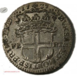 Italia Savoie Sardegne - Carlo Emanuele III 1737, 5 Soldi tipo I, lartdesgents.fr