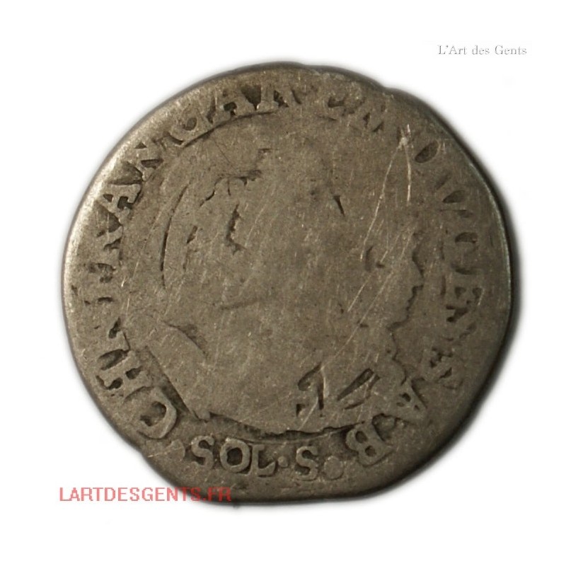 Italia Savoie - Carlo Emanuele II 1648, 5 Soldi , lartdesgents.fr