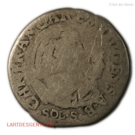 Italia Savoie - Carlo Emanuele II 1648, 5 Soldi , lartdesgents.fr