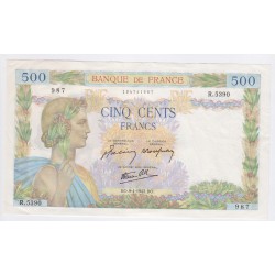 France 500 Francs La Paix 9-04-1942, R.5390 987, Sup+,  lartdesgents.fr