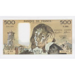 France 500 Francs Pascal 6-08-1992, O.393 50180, P/Neuf, lartdesgents.fr