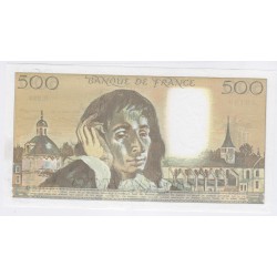 France 500 Francs Pascal 6-08-1992, O.393 50180, P/Neuf, lartdesgents.fr