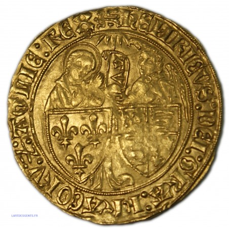 Royale FR- Salut d'or Henri VI Rouen1422-1453 Ap. J.C., Presque Superbe, lartdesgents.fr