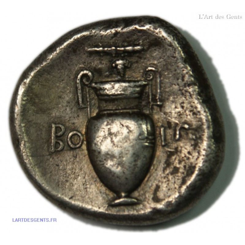 Statère de THEBES, BEOTIE 338-315 av. JC. Très beau , lartdesgents.fr