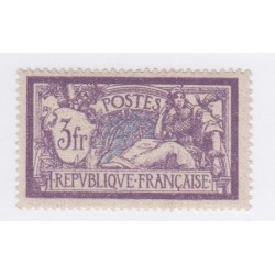 Timbre France N°206 - 3 f. violet et bleu Merson 1925-1926 - Neuf** - signé  Calvès - cote 60 Euros - lartdesgents.fr