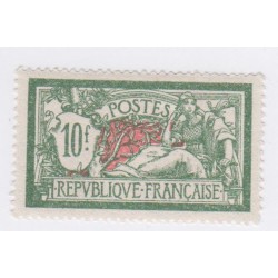 Timbre France N°207 - 10 f. vert et orange Merson 1925-26 - Neuf* - signé Calvès - cote 225 Euros - lartdesgents.fr