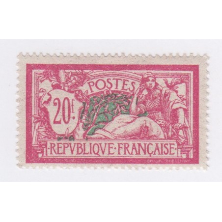 Timbre France N°208 - 20 f. lilas rose et vert bleu Merson  - Neuf* - cote 235 Euros - lartdesgents.fr