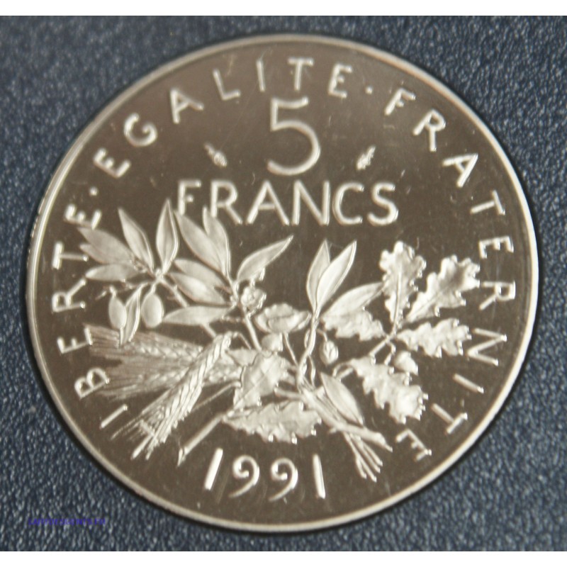 Moderne Française, 5 francs 1991 + module 20 Francs BE Belle Épreuve, lartdesgents.fr