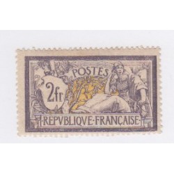 Timbre France N°122 - 2 f. violet et jaune Merson 1900 - Neuf* - signé  Calvès - cote 1000 Euros - lartdesgents.fr
