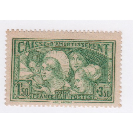 Timbre France N°269 - 1 f.50+3 f.50 - caisse amortissement année 1931 - Neuf* - cote 175 Euros - Signé Calvès - lartdesgents.fr
