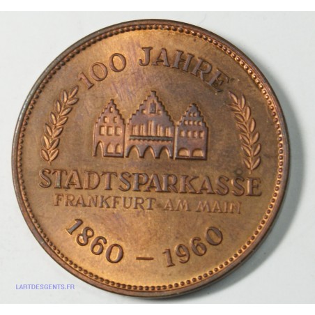 Germany: Médaille Journée Mondial de l'épargne 100 ans 1860-1960, lartdesgents.fr