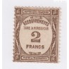 Timbre Taxe France N°62 - 2 f. sépia - 1927-31 - Neuf*  - cote 180 Euros - signé calvès - lartdesgents.fr