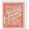 Timbre Taxe France N°41- 2 f. rouge-orange - 1893-193535 - Neuf*  - cote 350 Euros - signé calvès - lartdesgents.fr