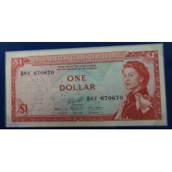 East caribbean, CARAÏBES 1 DOLLAR 1965 P.13f NEUF UNC, B83 670670