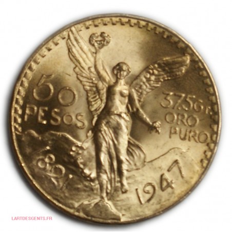 Mexique Investissement: 50 Pesos or 1947, 41.60grs, lartdesgents.fr