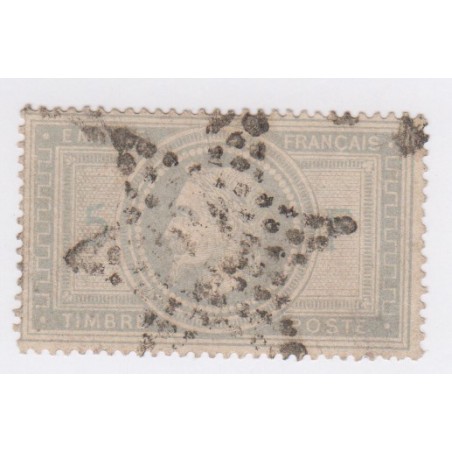 Timbre France N°33 - 5 fr. violet-gris - oblitération étoile - cote 1150 Euros- signé Calvès - lartdesgents.fr