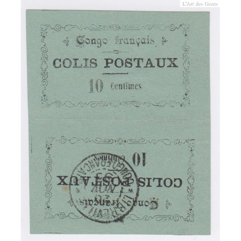 Timbres Tête Bêche Congo Français Colonie 1891 Colis Postaux n°1A, cote 1500€ lartdesgents.fr