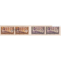 Timbres Colonies AEF n°92 à n°100  variété timbre de gauche  "FBANCAISE" oblitérés