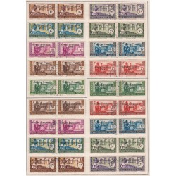 Beau Lot de 36 Timbres Colonies AEF année 1941 n°156 à n°164 avec ou sans variétés Oblitérés lartdesgents.fr