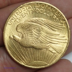 USA - 20$ OR 1908 no motto Saint Gaudens, lartdesgents.fr