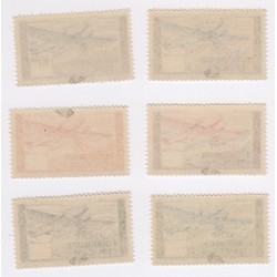 Colonies AEF année 1943 - Timbres Poste Aérienne avec variétés  n°38 à 41A-  Neufs** - signés - lartdesgents.fr