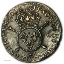 Louis XIV - 1/12 d'écu aux insignes 1702 Gadoury 121, lartdesgents.fr