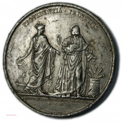 LOUIS XVIII Médaille étain, Aide contre la disette 1817,  DOMARD F. lartdesgents.fr