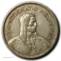 Suisse  5 Francs 1954 B Argent, Helvetia, lartdesgents.fr