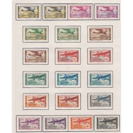 lot 20 timbres Colonies AEF année Poste Aérienne avec variété - Neufs sur charnières, l'artdesgents.fr