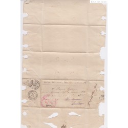 Lettre- Mission Saharienne région du Chari - oblitération double cercle Brazzaville-Congo 9 juillet 1900  - l'artdesgents.fr