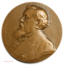 Médaille Armand Fallieres bronze Léon Deschamps, lartdesgents.fr