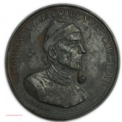 Médaille Commandant J. Cousteau la calypso, Etain 206g