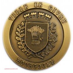 Médaille Ville de GIVRY (71) Bourgogne, lartdesgents.fr