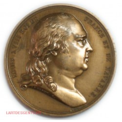 Médaille refrappe Louis XVIII entrée à Paris 1814/1978, lartdesgents.fr