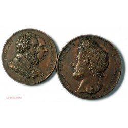 Médailles Henri IV Louis XVIII et Louis Philippe Ier, lartdesgents.fr