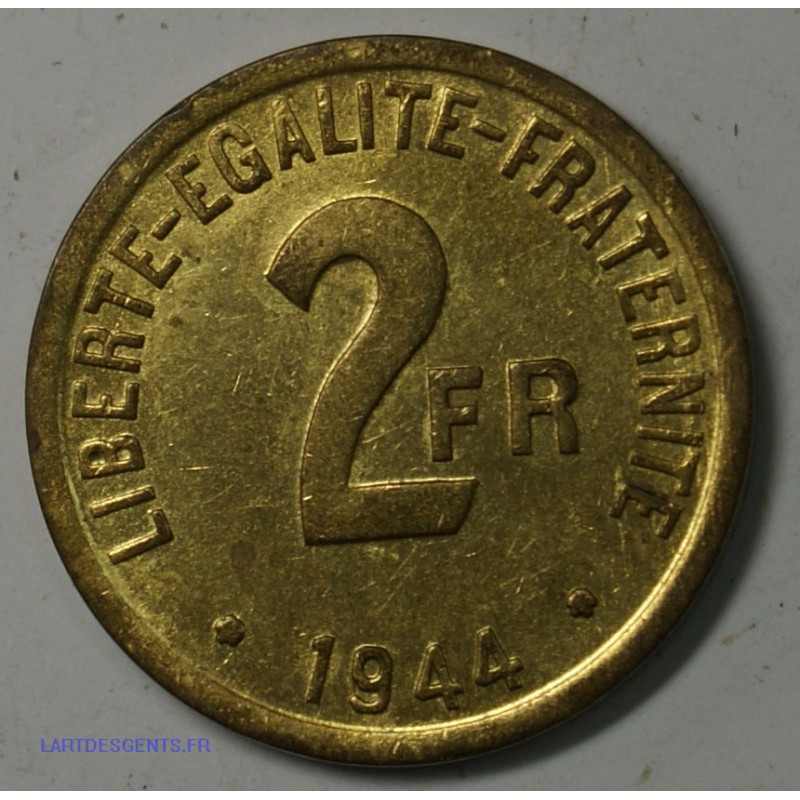 France Libre - 2 Francs 1944, lartdesgents