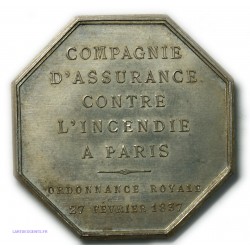 Jeton argent Incendie 1837 (poinçon Corne), lartdesgents.fr