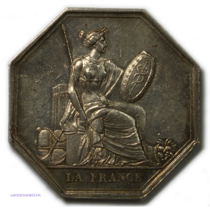 Jeton argent Incendie 1837 (poinçon Abeille), lartdesgents