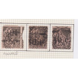 Série 6 Timbres des Colonies Françaises de 1881 surchargés - Congo  - oblitérés - cote 1325 Euros - l'artdesgents.fr